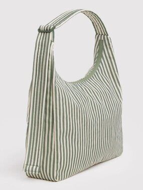 NWT Baggu Regular Shoulder Bag - Sage Stripe